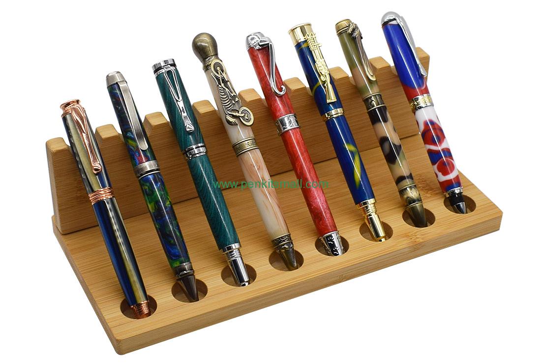 RZ-PH30-NBModern Bamboo 8-Slot Desk Pen Holder