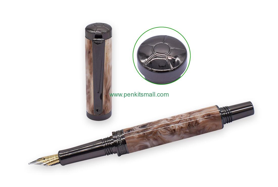 RZ-FP864#-GM Gun metal Embossed Classic Fountain Pen Kits